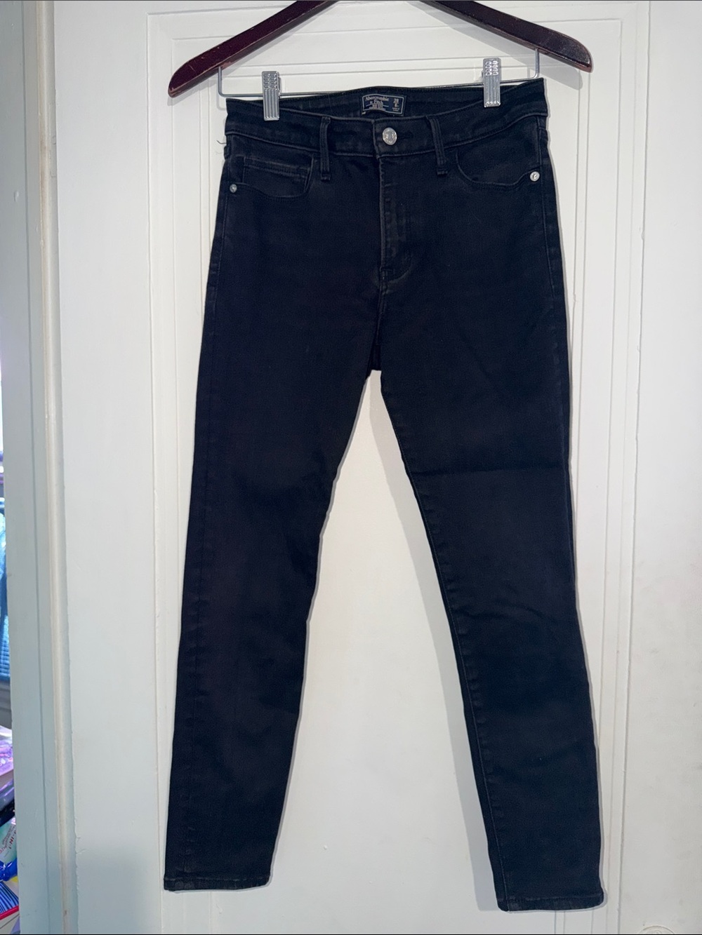 Abercrombie & Fitch Black mid-Rise super Skinny Jeans